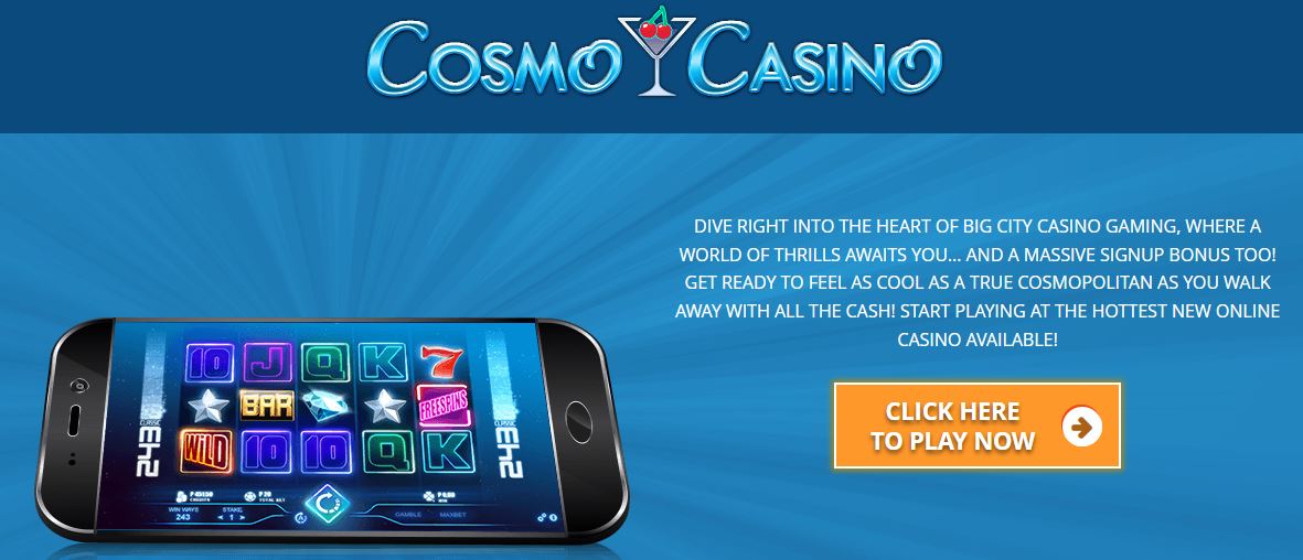 Play your favourite casino games on mobile at Cosmo Casino